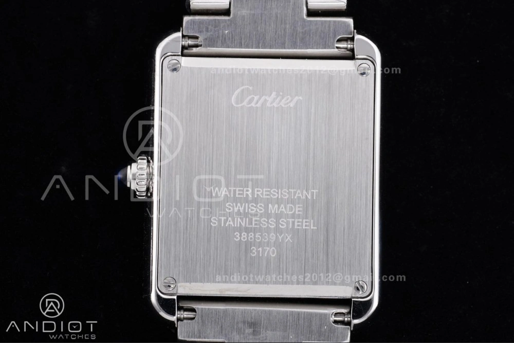 Tank Solo 31x24.4mm AF SS White Dial on SS Bracelet Ronda Quartz