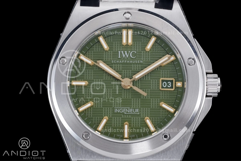 V7 Factory IWC Ingenieur IW328908 Green V2 Dial On SS Automatic SW300