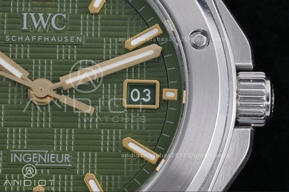 V7 Factory IWC Ingenieur IW328908 Green V2 Dial On SS Automatic SW300
