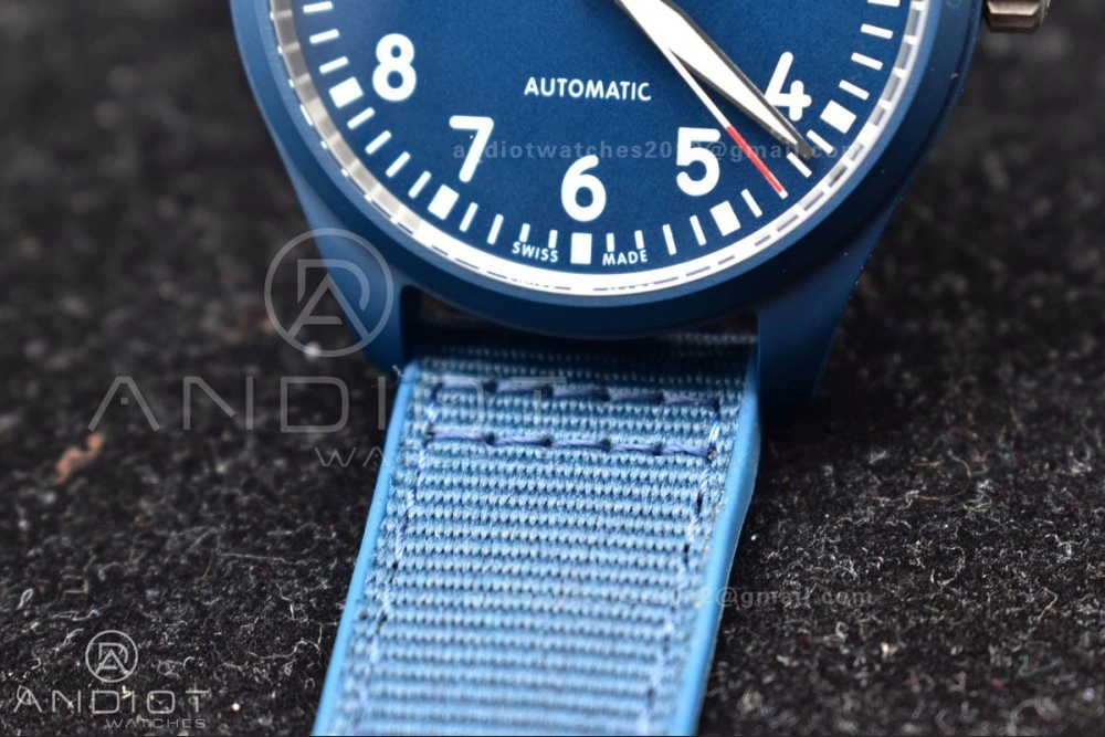 Watch of Pilot 'Laureus Sport for Good' Blue Ceramic M+F Best Edition on Blue Nylon Strap A2892