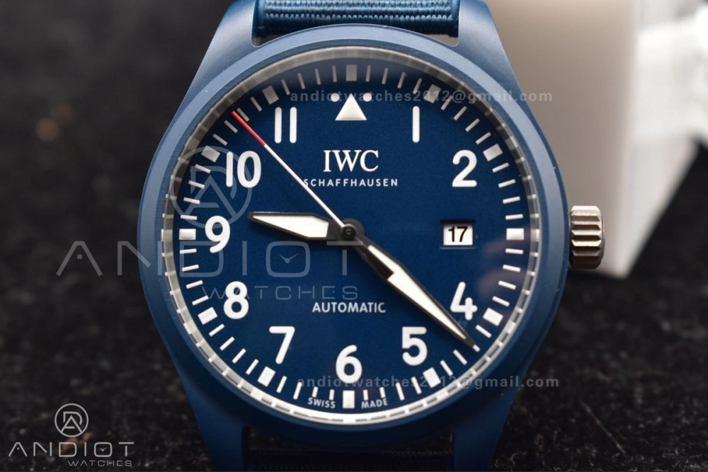 Watch of Pilot 'Laureus Sport for Good' Blue Ceramic M+F Best Edition on Blue Nylon Strap A2892