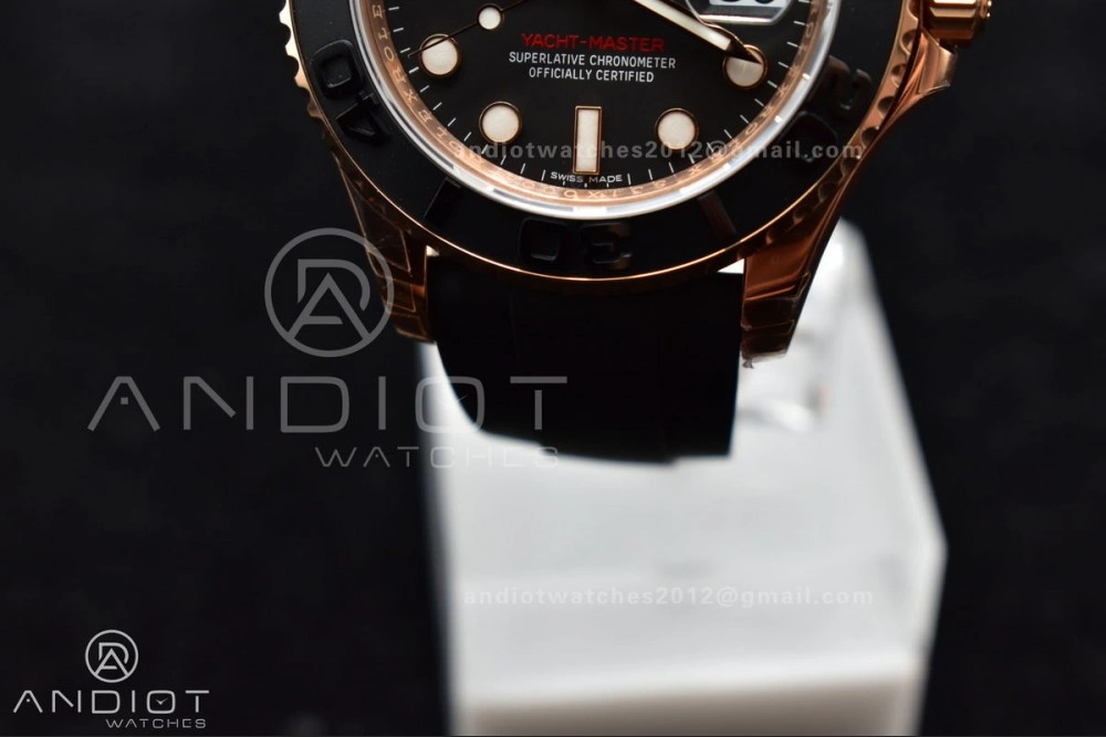 Yacht-Master 116655 VSF 1:1 Best Edition Black Ceramic Bezel on Oysterflex Rubber Strap VS3135