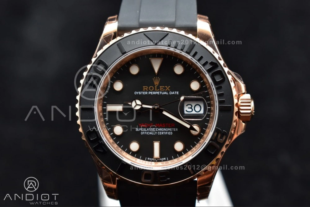 Yacht-Master 116655 VSF 1:1 Best Edition Black Ceramic Bezel on Oysterflex Rubber Strap VS3135
