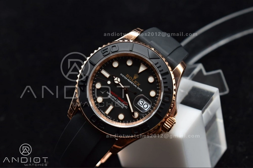 Yacht-Master 116655 VSF 1:1 Best Edition Black Ceramic Bezel on Oysterflex Rubber Strap VS3135