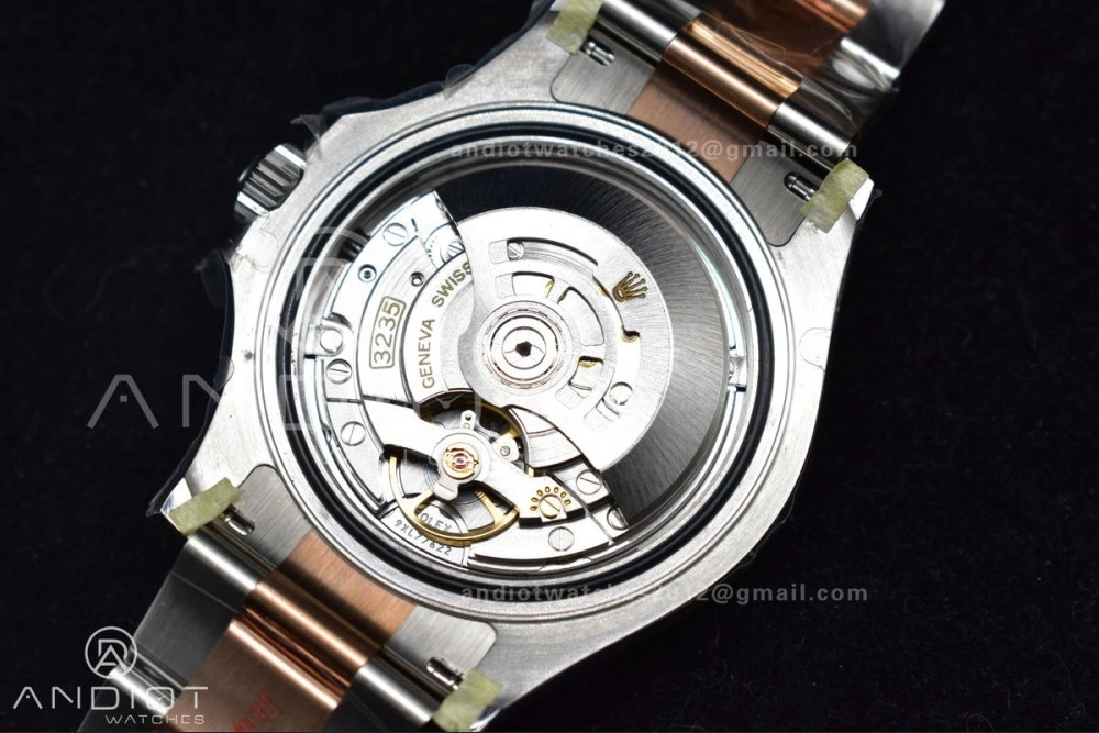 Yacht-Master 126621 Clean 1:1 Best Edition Rose Gold Plated 904L Steel Black Dial On SS Bracelet VR3235