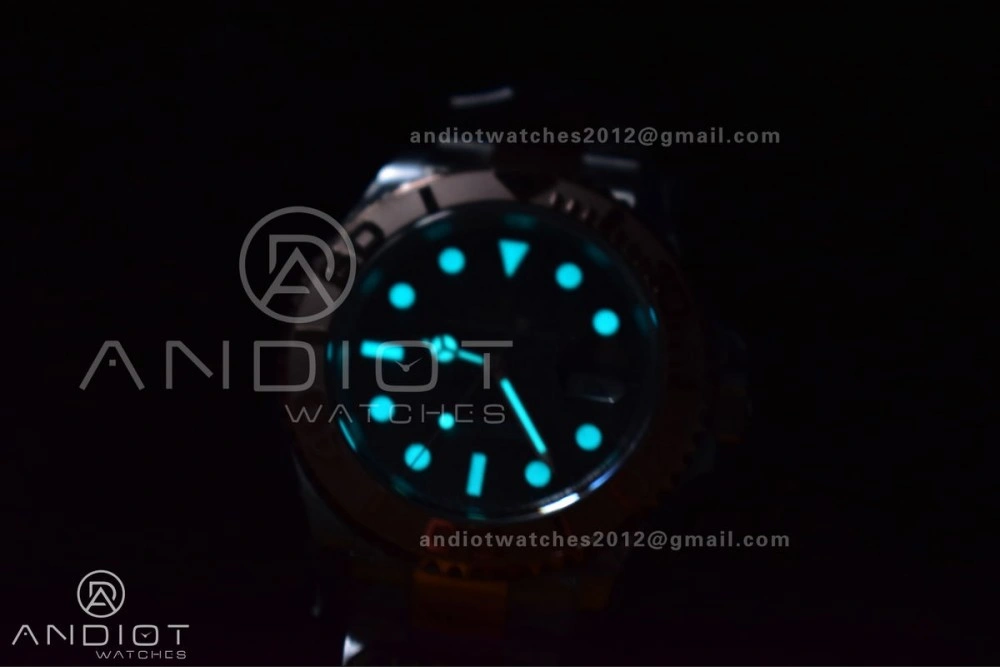 Yacht-Master 126621 Clean 1:1 Best Edition Rose Gold Plated 904L Steel Brown Dial On SS Bracelet VR3235