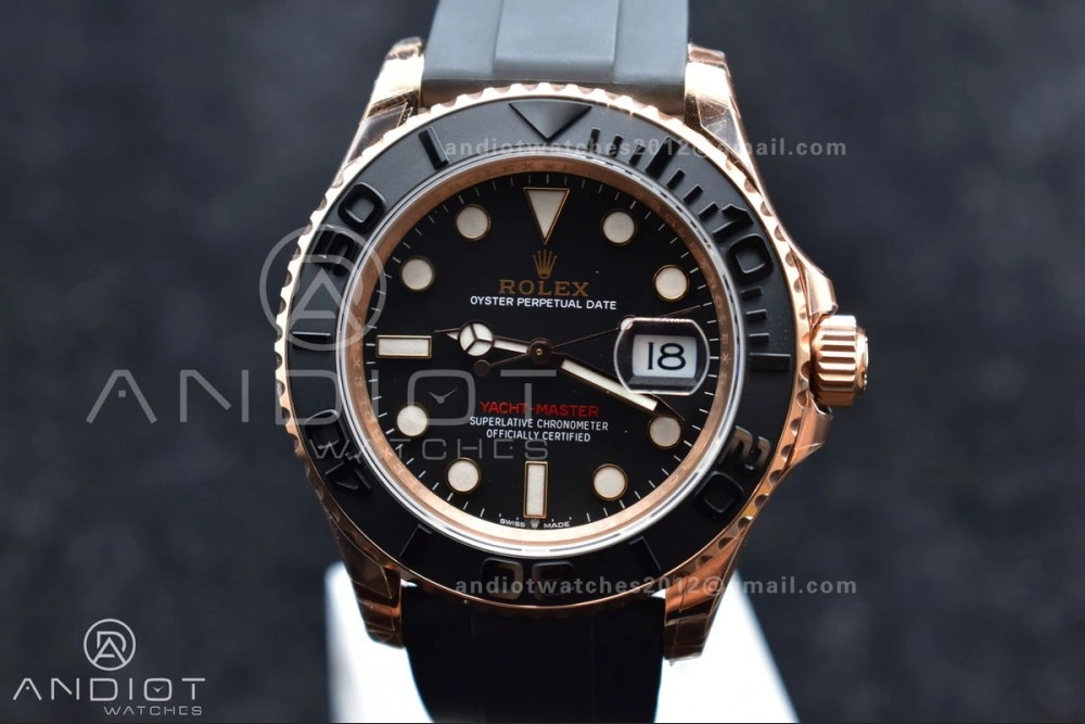 Yacht-Master 126655 VSF 1:1 Best Edition Black Ceramic Bezel on Oysterflex Rubber Strap VS3235