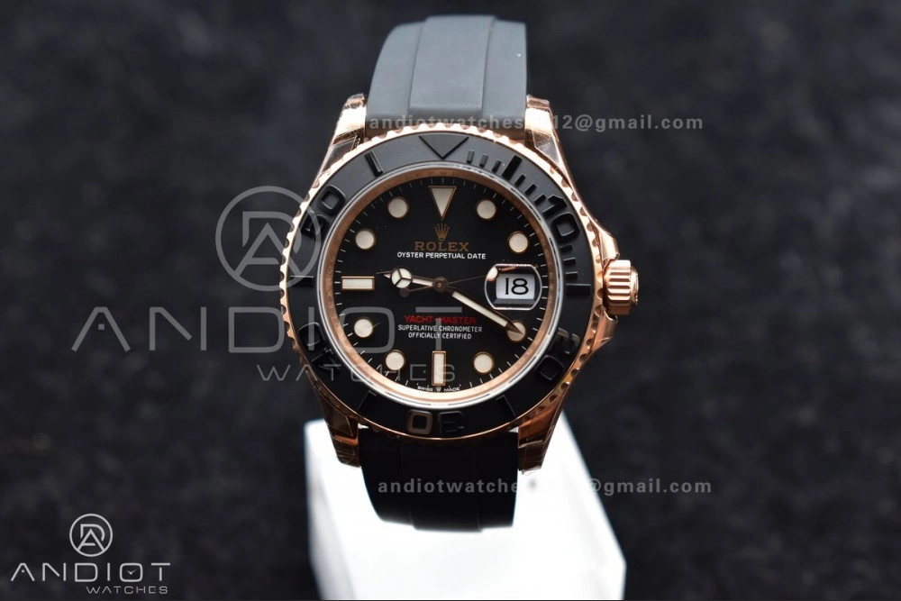 Yacht-Master 126655 VSF 1:1 Best Edition Black Ceramic Bezel on Oysterflex Rubber Strap VS3235