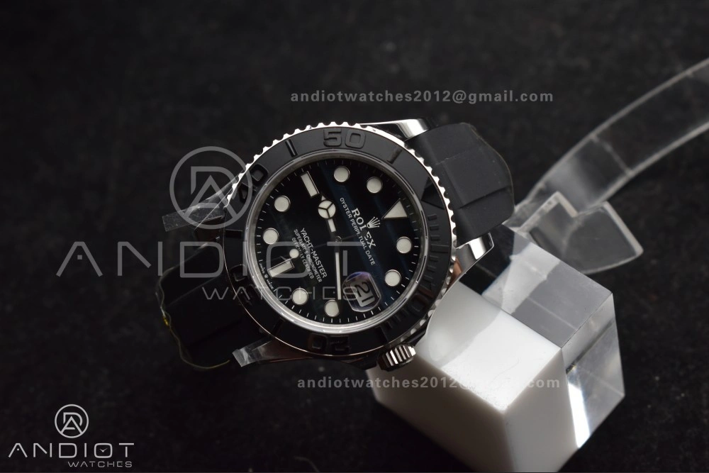 Yacht-Master 42mm 226659 Gold Factory 1:1 Best Edition Ceramic Bezel Falcon's Eye Dial on Oyster flex Strap VR3235 (Tungsten Heavy Version)