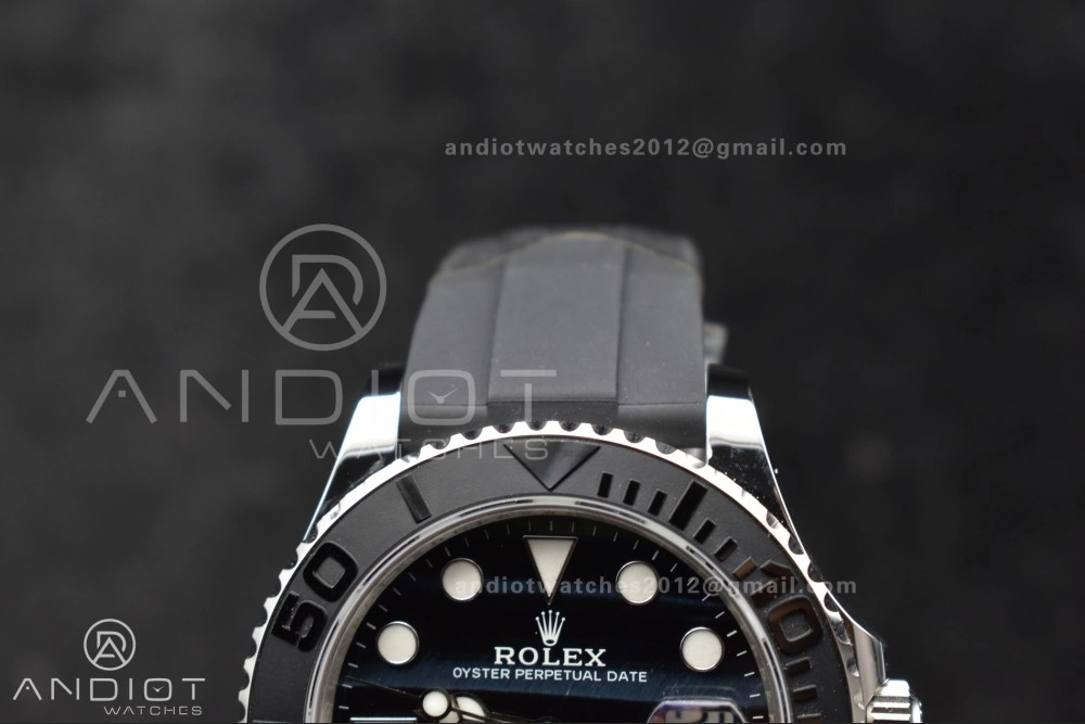 Yacht-Master 42mm 226659 Gold Factory 1:1 Best Edition Ceramic Bezel Falcon's Eye Dial on Oyster flex Strap VR3235 (Tungsten Heavy Version)