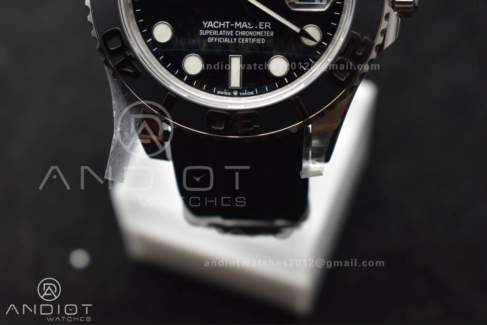 Yacht-Master 42mm 226659 Gold Factory 1:1 Best Edition Ceramic Bezel Falcon's Eye Dial on Oyster flex Strap VR3235 (Tungsten Heavy Version)