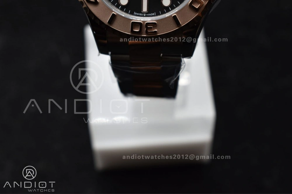 Yacht-Master RG 37mm 268621 CVSF 1:1 Best Edition Black Dial 316L SS Case and Bracelet A2824