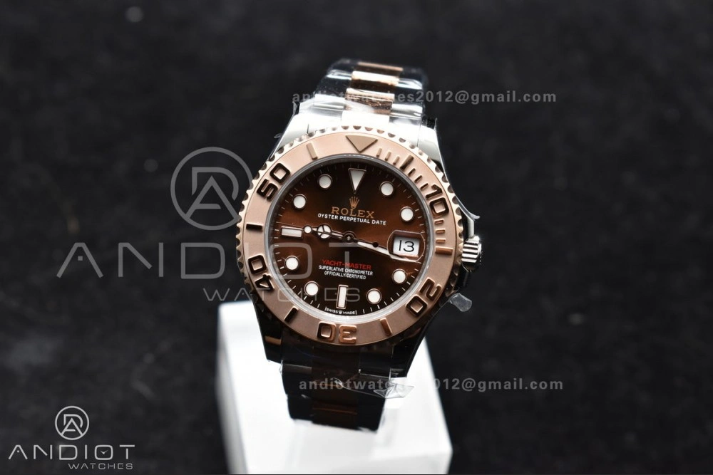 Yacht-Master RG 37mm 268621 CVSF 1:1 Best Edition Brown Dial 316L SS Case and Bracelet A2824