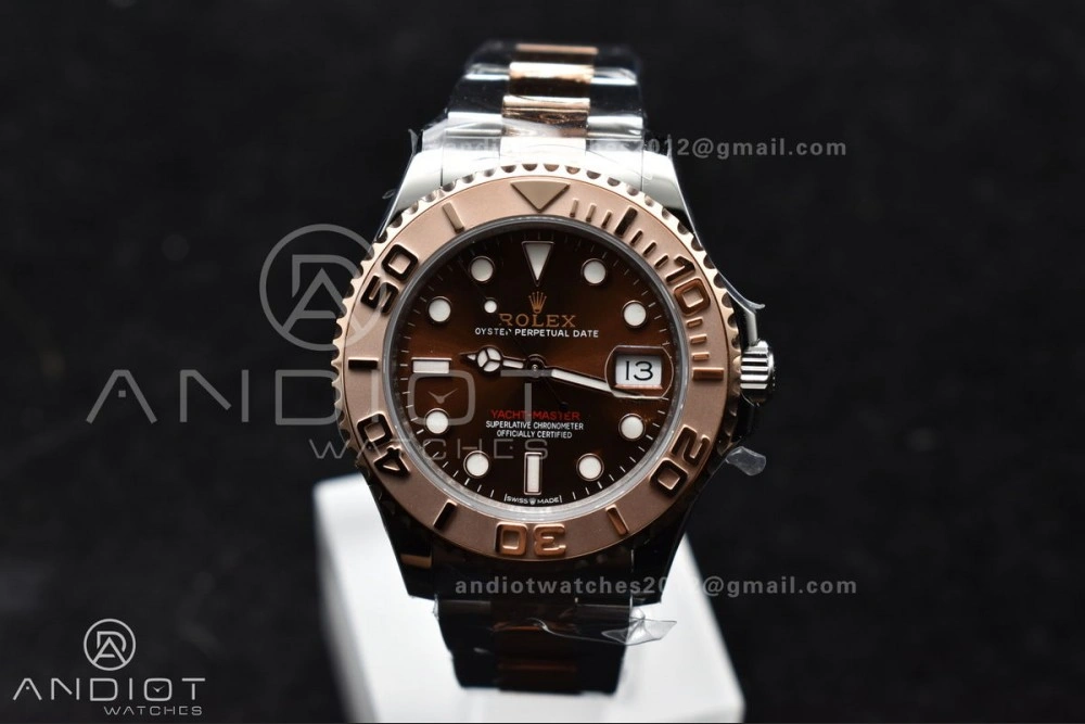 Yacht-Master RG 37mm 268621 CVSF 1:1 Best Edition Brown Dial 316L SS Case and Bracelet A2824