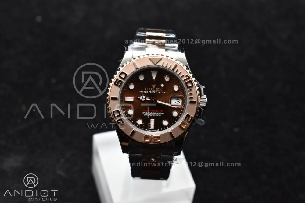 Yacht-Master RG 37mm 268621 CVSF 1:1 Best Edition Brown Dial 316L SS Case and Bracelet A2824
