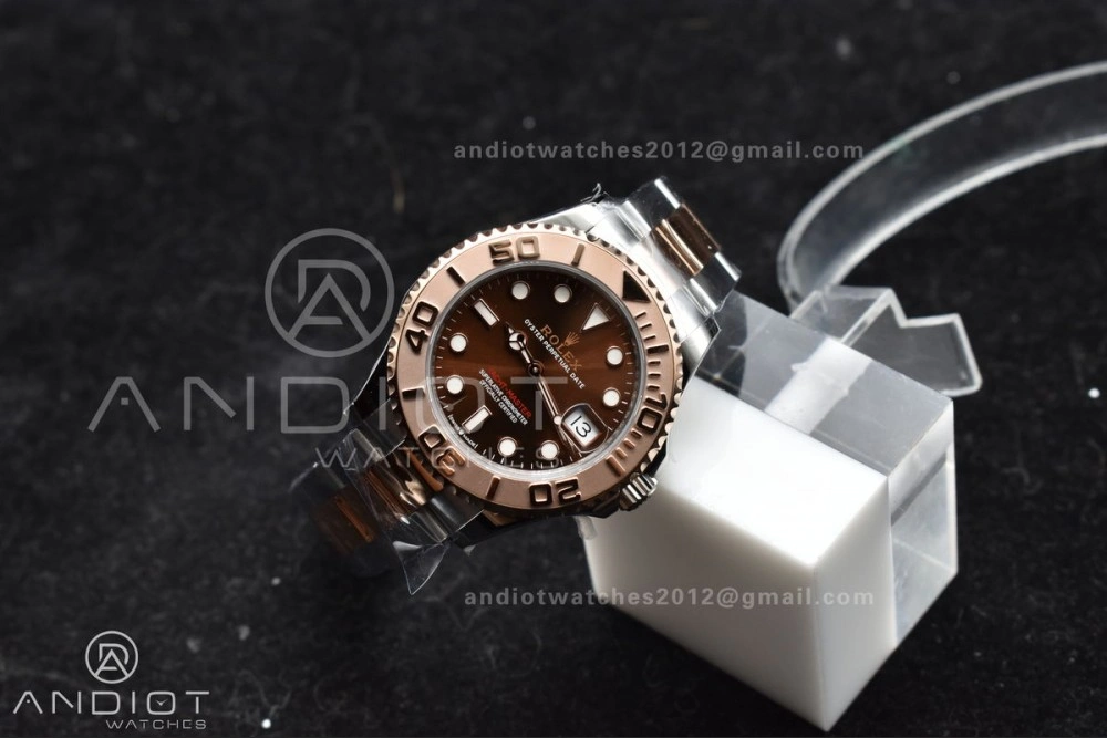 Yacht-Master RG 37mm 268621 CVSF 1:1 Best Edition Brown Dial 316L SS Case and Bracelet A2824