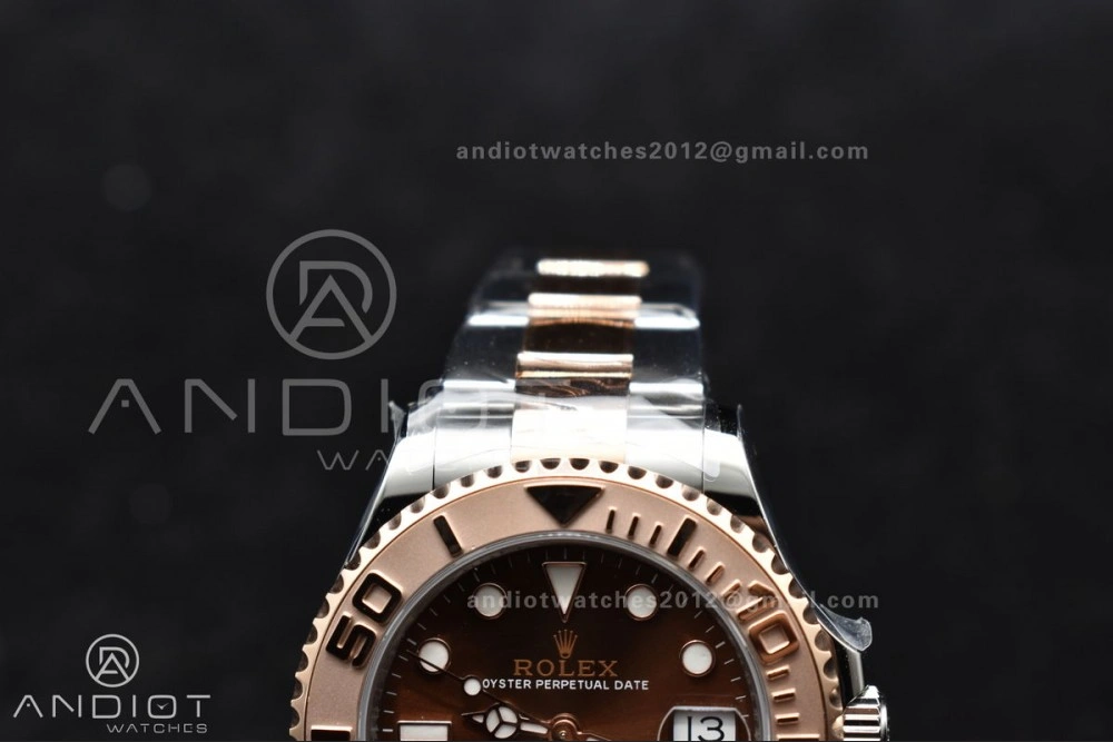Yacht-Master RG 37mm 268621 CVSF 1:1 Best Edition Brown Dial 316L SS Case and Bracelet A2824