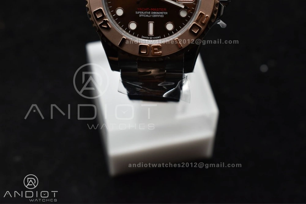 Yacht-Master RG 37mm 268621 CVSF 1:1 Best Edition Brown Dial 316L SS Case and Bracelet A2824