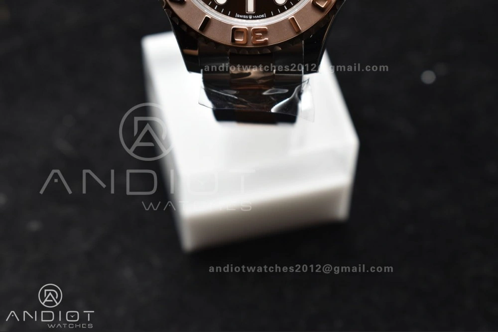 Yacht-Master RG 37mm 268621 CVSF 1:1 Best Edition Brown Dial 316L SS Case and Bracelet A2824