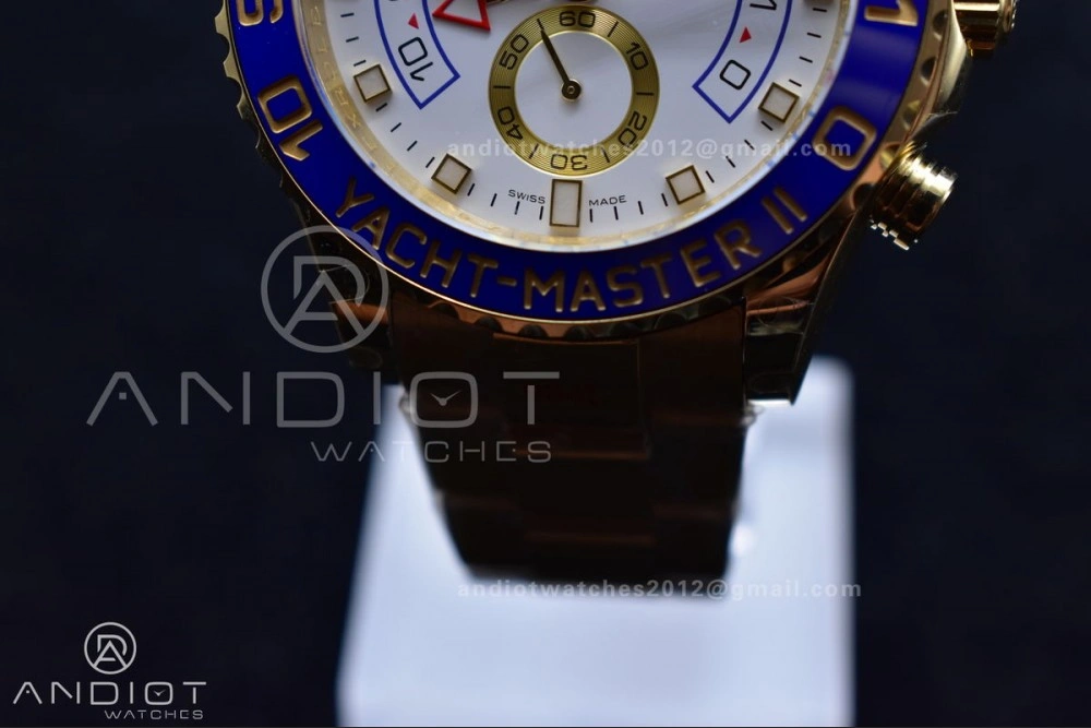 YachtMaster II 116688 YG KF 1:1 Best Edition White Dial on YG Bracelet A7750