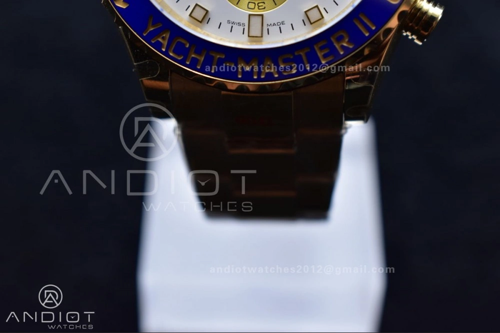 YachtMaster II 116688 YG KF 1:1 Best Edition White Dial on YG Bracelet A7750