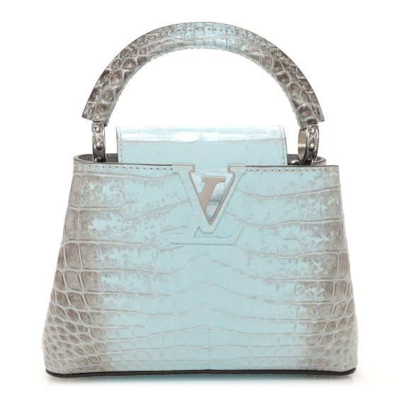 LOUIS VUITTON Crocodile Mini Capucines Blue Celeste