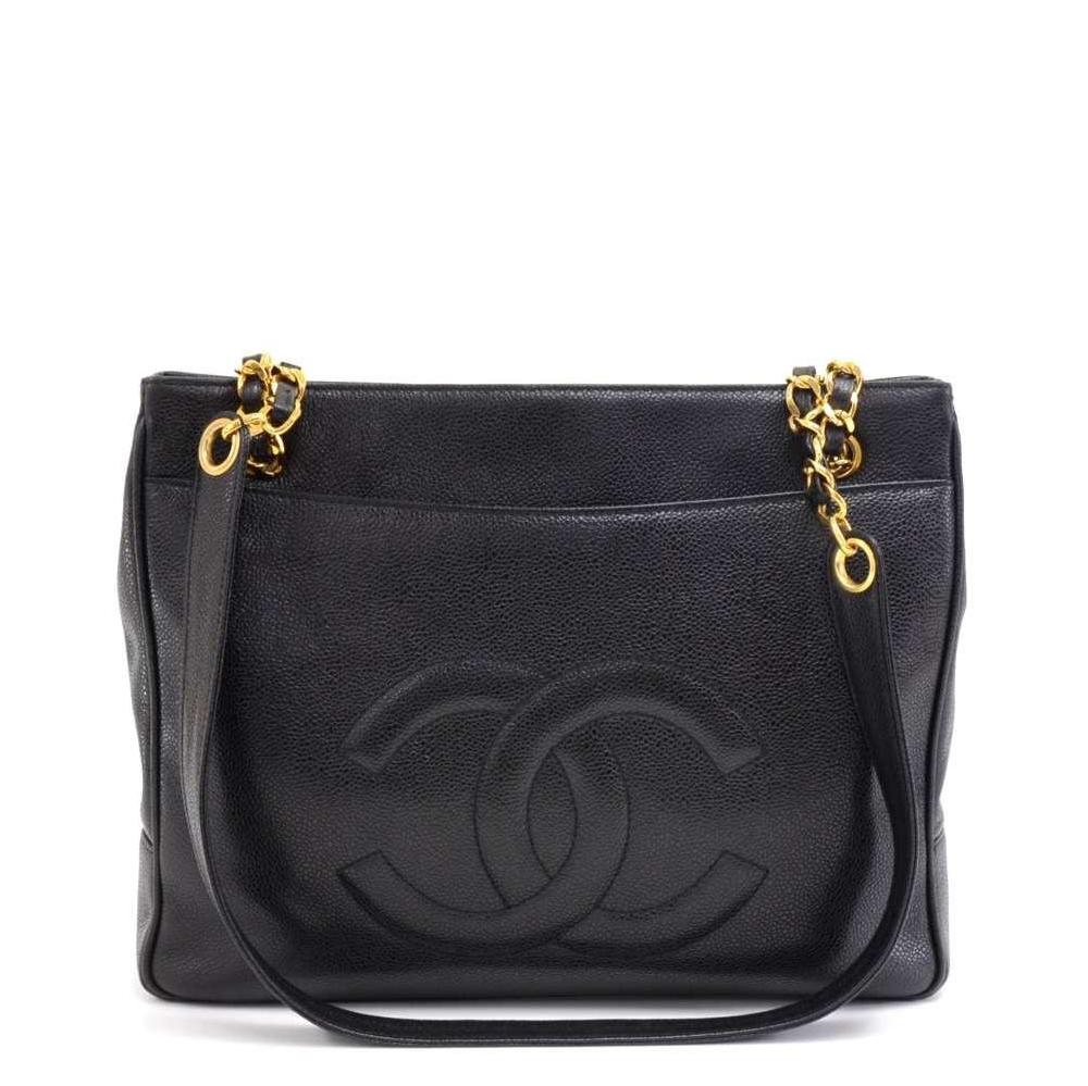 Caviar Leather CC Monogram Tote Bag