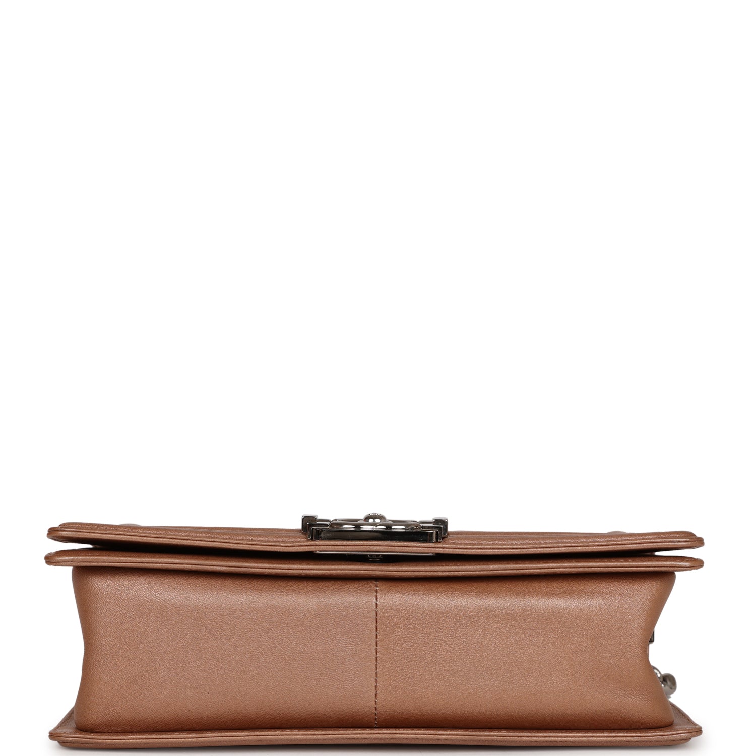 Pre-owned Chanel Medium Boy Bag Metallic Rose Gold Lambskin Silver Hardware - Image 6