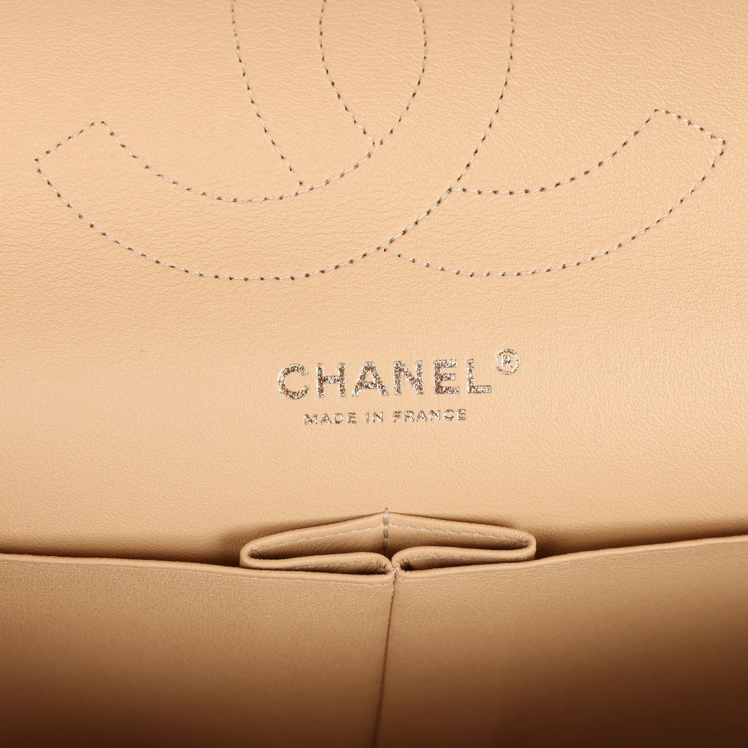 Chanel Jumbo Classic Double Flap Bag Beige Caviar Gold Hardware - Image 8