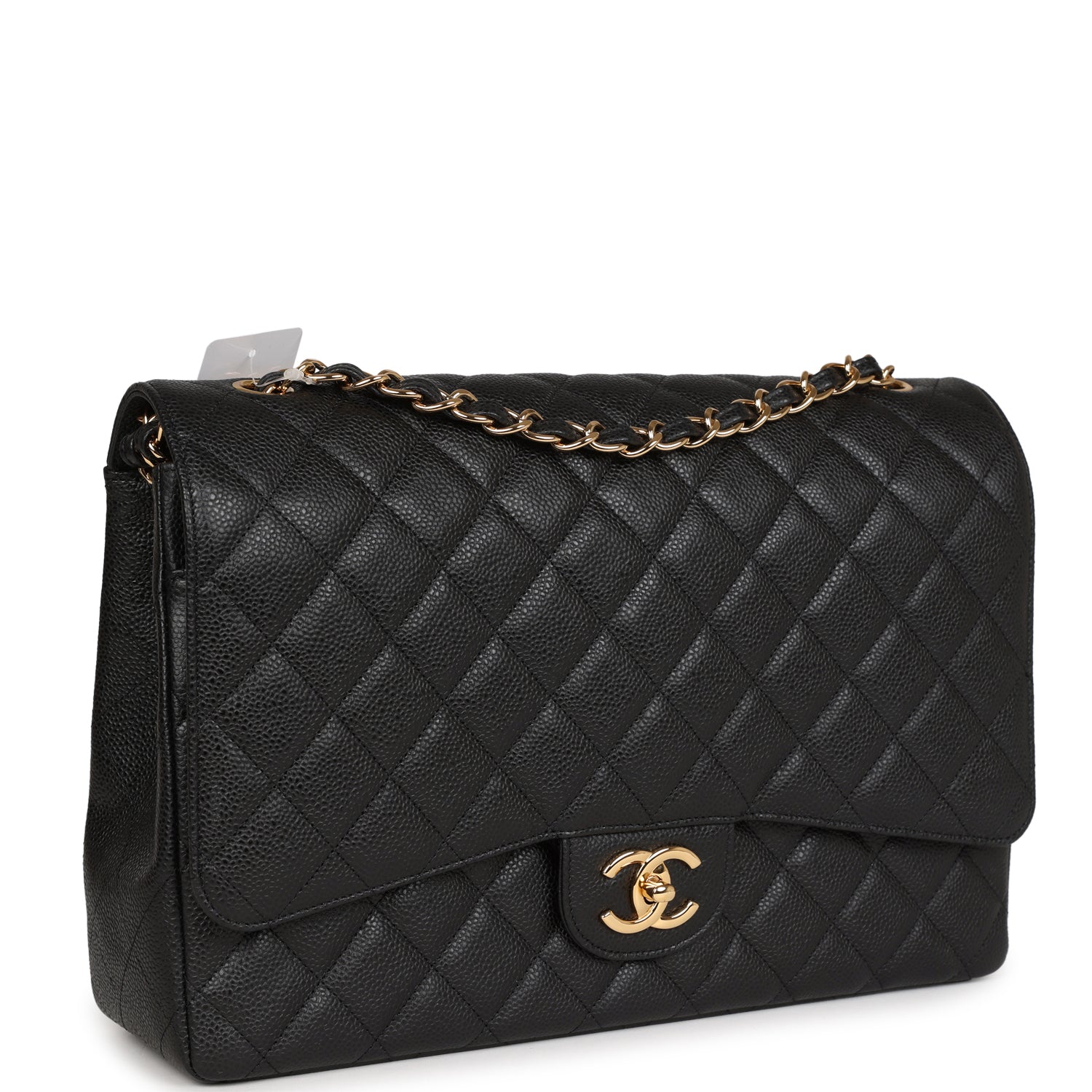 Chanel Maxi Classic Double Flap Black Caviar Gold Hardware - Image 2