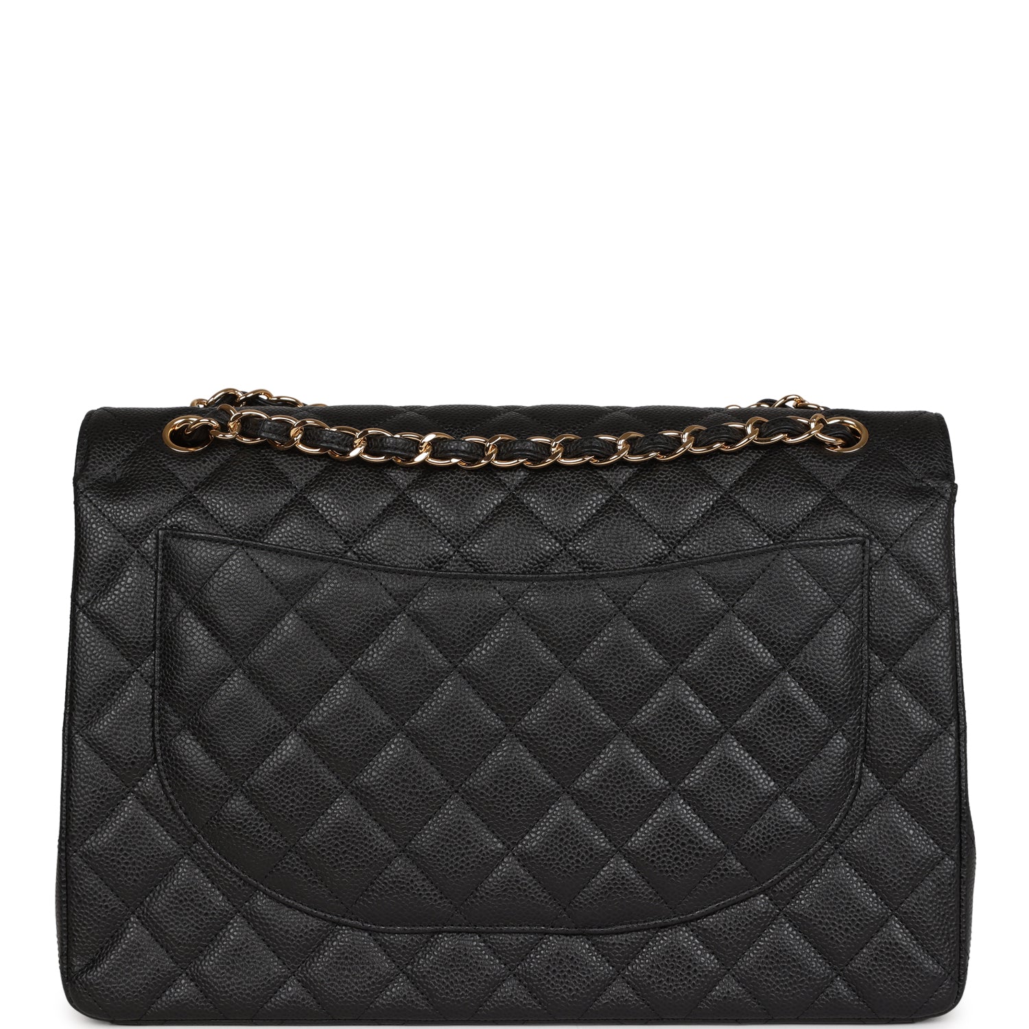 Chanel Maxi Classic Double Flap Black Caviar Gold Hardware - Image 4