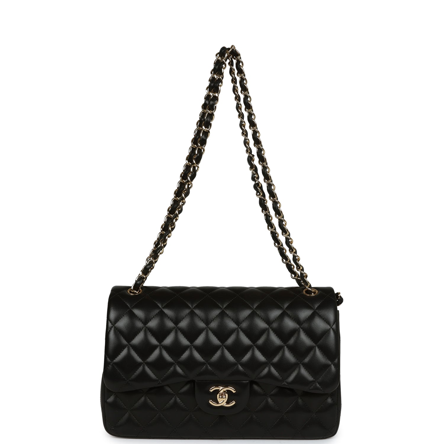 Chanel Jumbo Classic Double Flap Black Lambskin Gold Hardware - Image 7