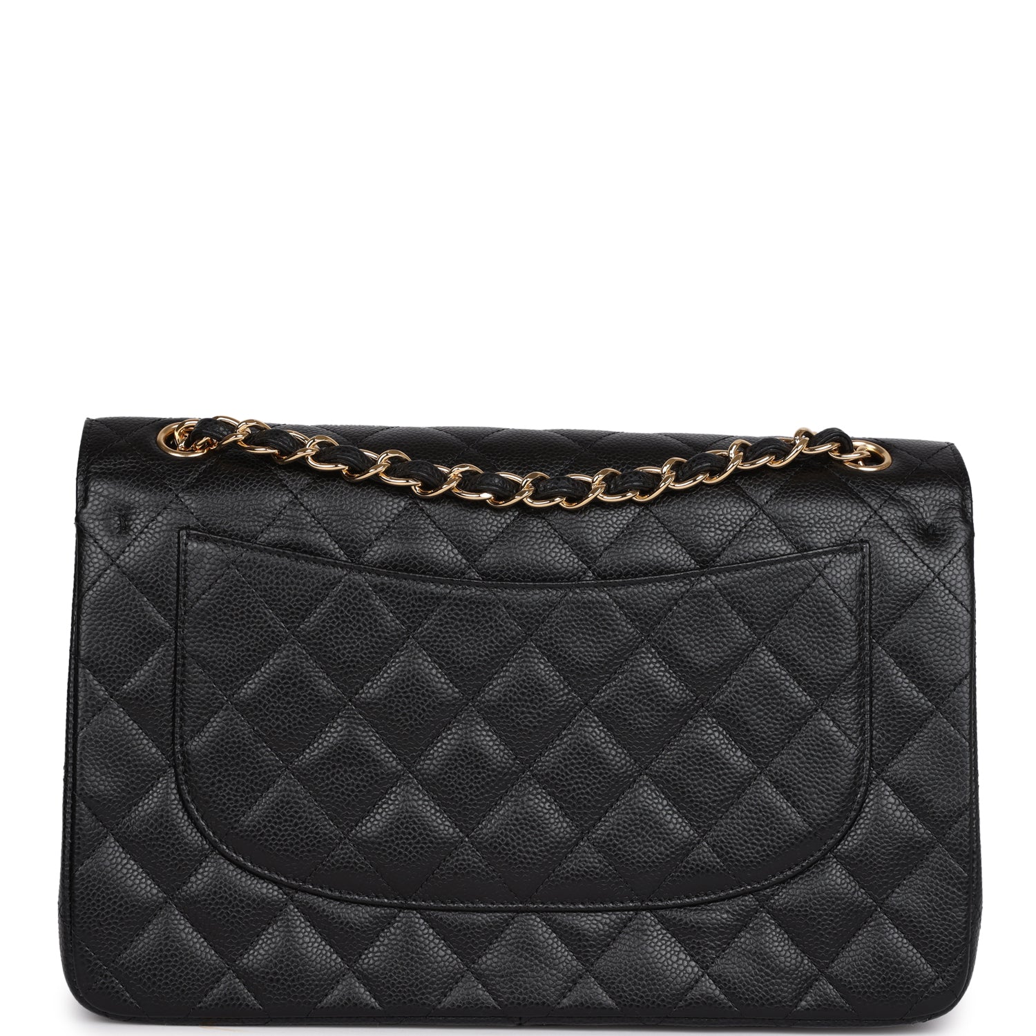 Chanel Jumbo Classic Double Flap Bag Black Caviar Gold Hardware - Image 4