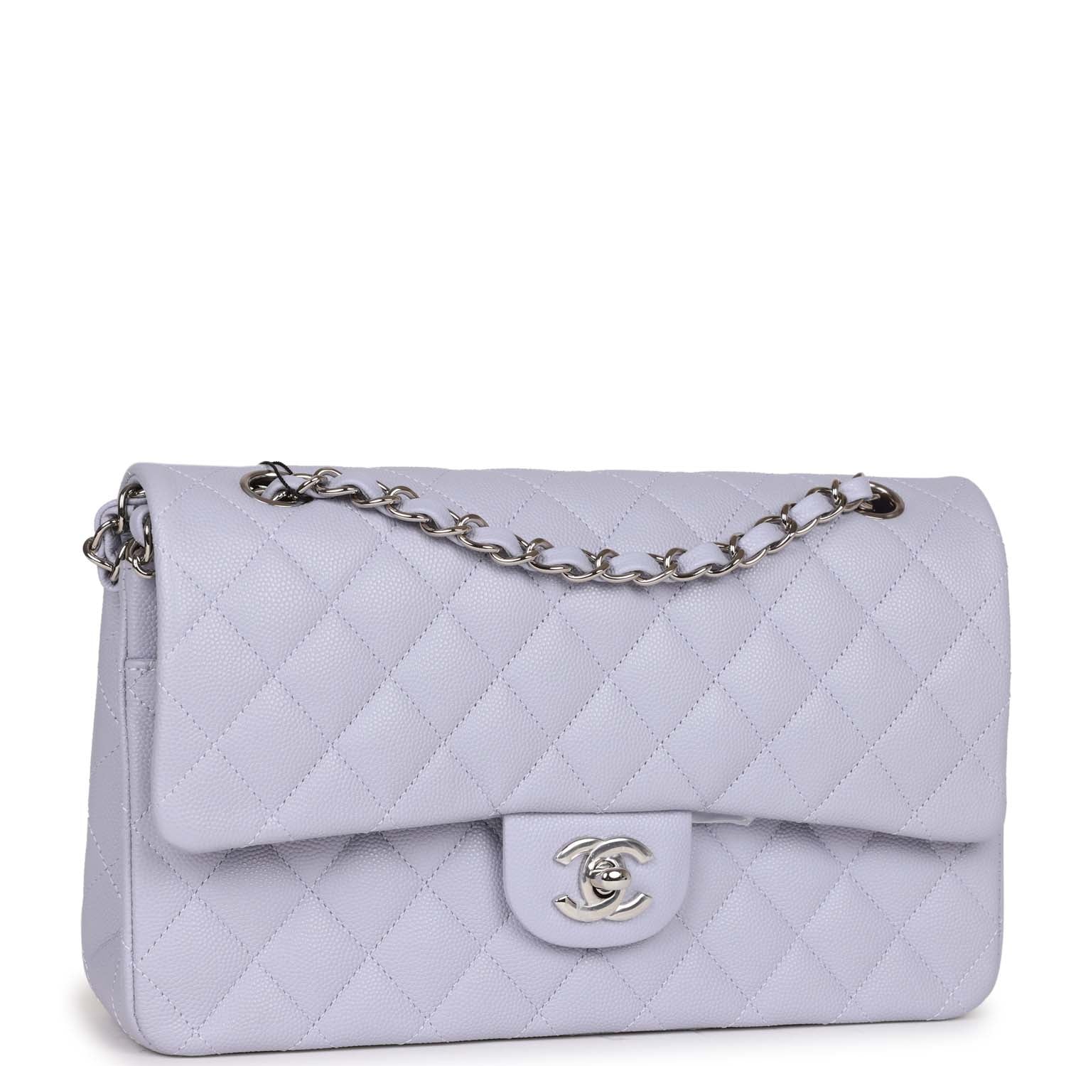 Chanel Medium Classic Double Flap Lavender Caviar Silver Hardware - Image 2