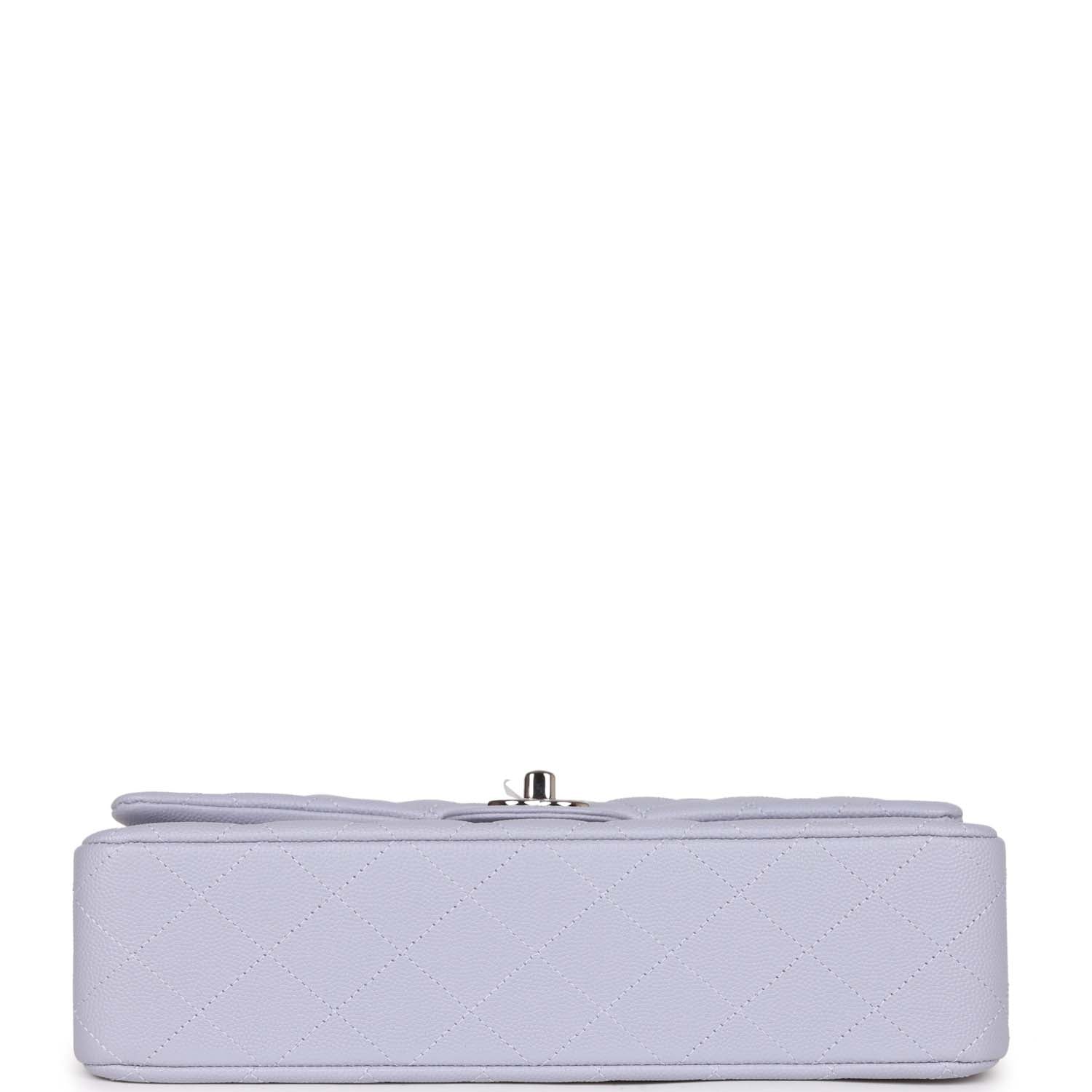 Chanel Medium Classic Double Flap Lavender Caviar Silver Hardware - Image 6