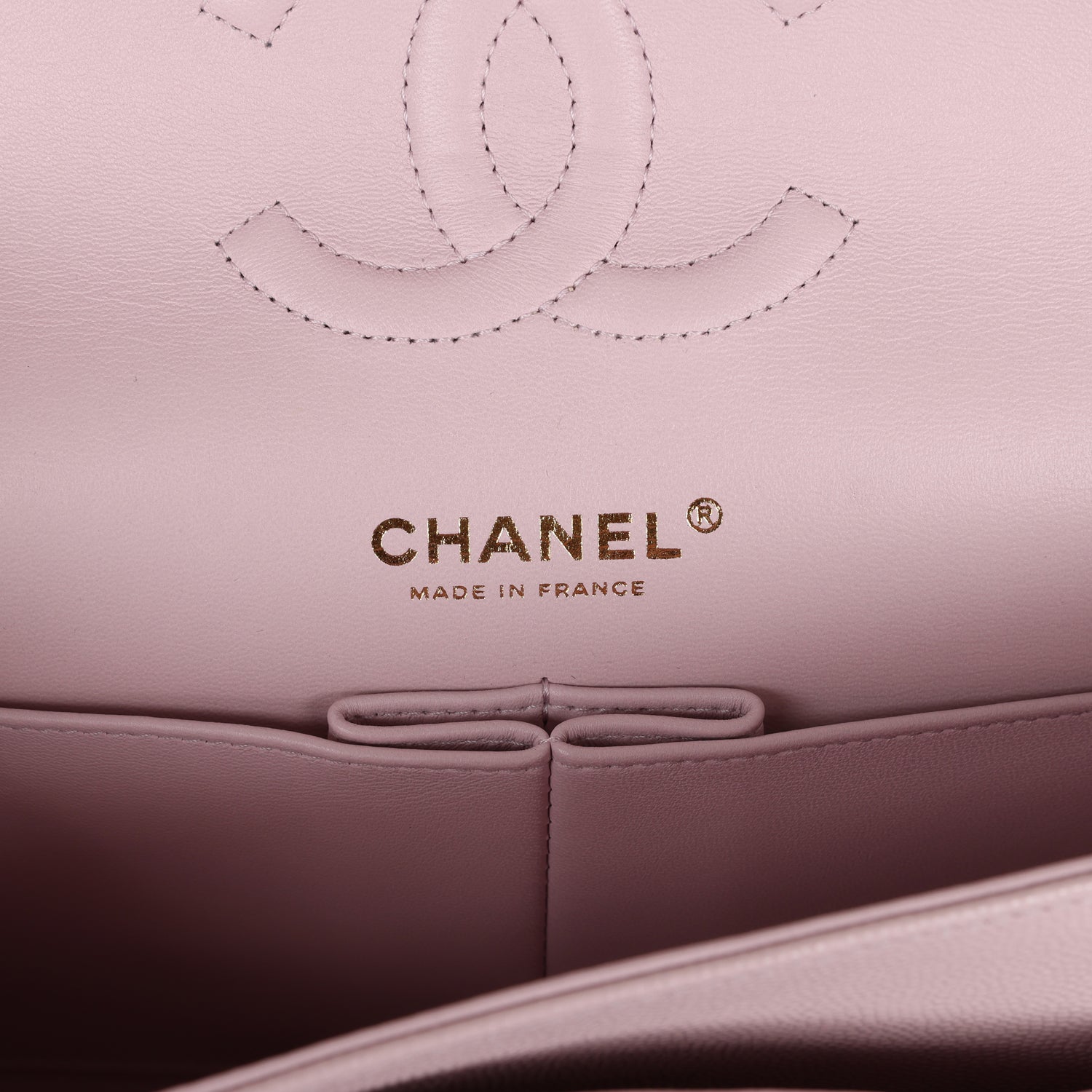 Chanel Medium Classic Double Flap Light Pink Caviar Light Gold Hardware - Image 8