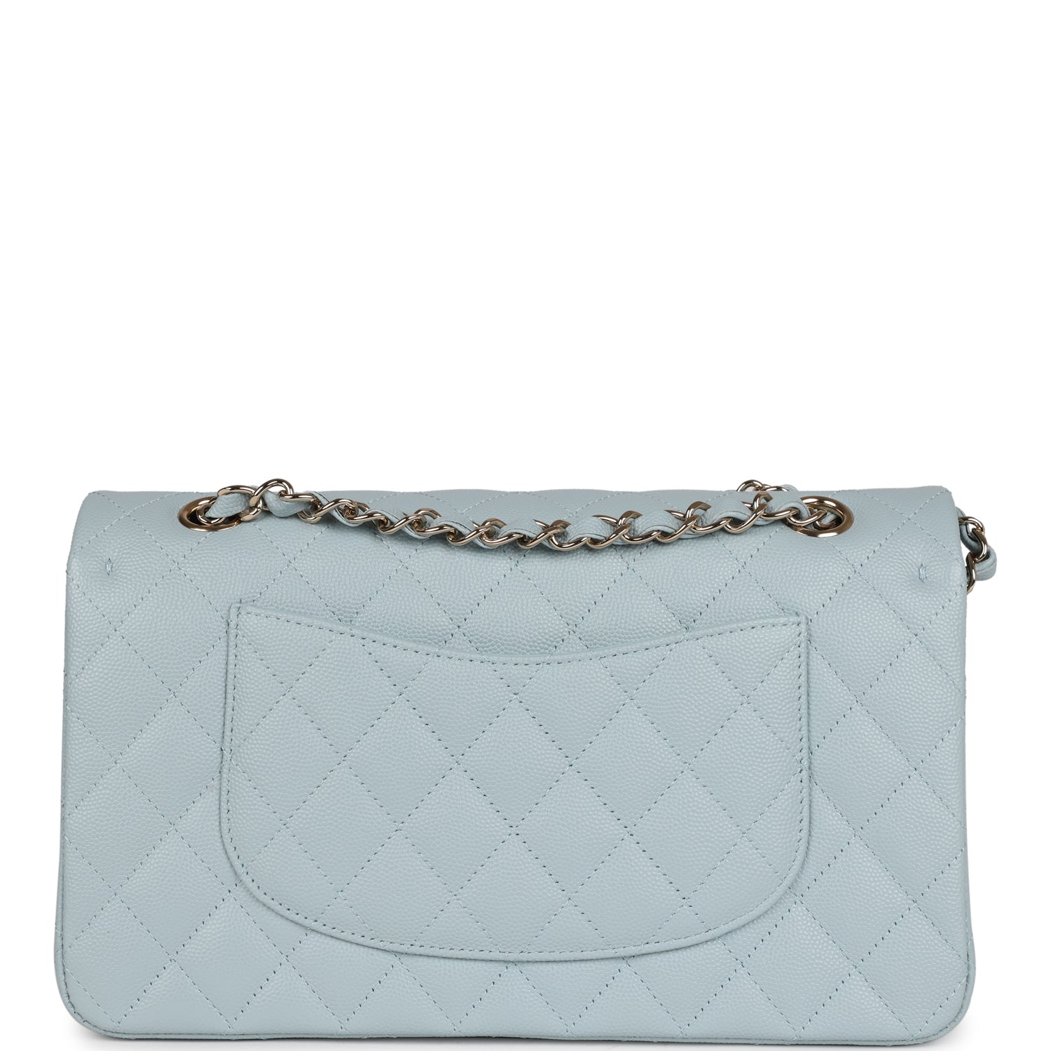Chanel Medium Classic Double Flap Light Blue Caviar Light Gold Hardware - Image 4