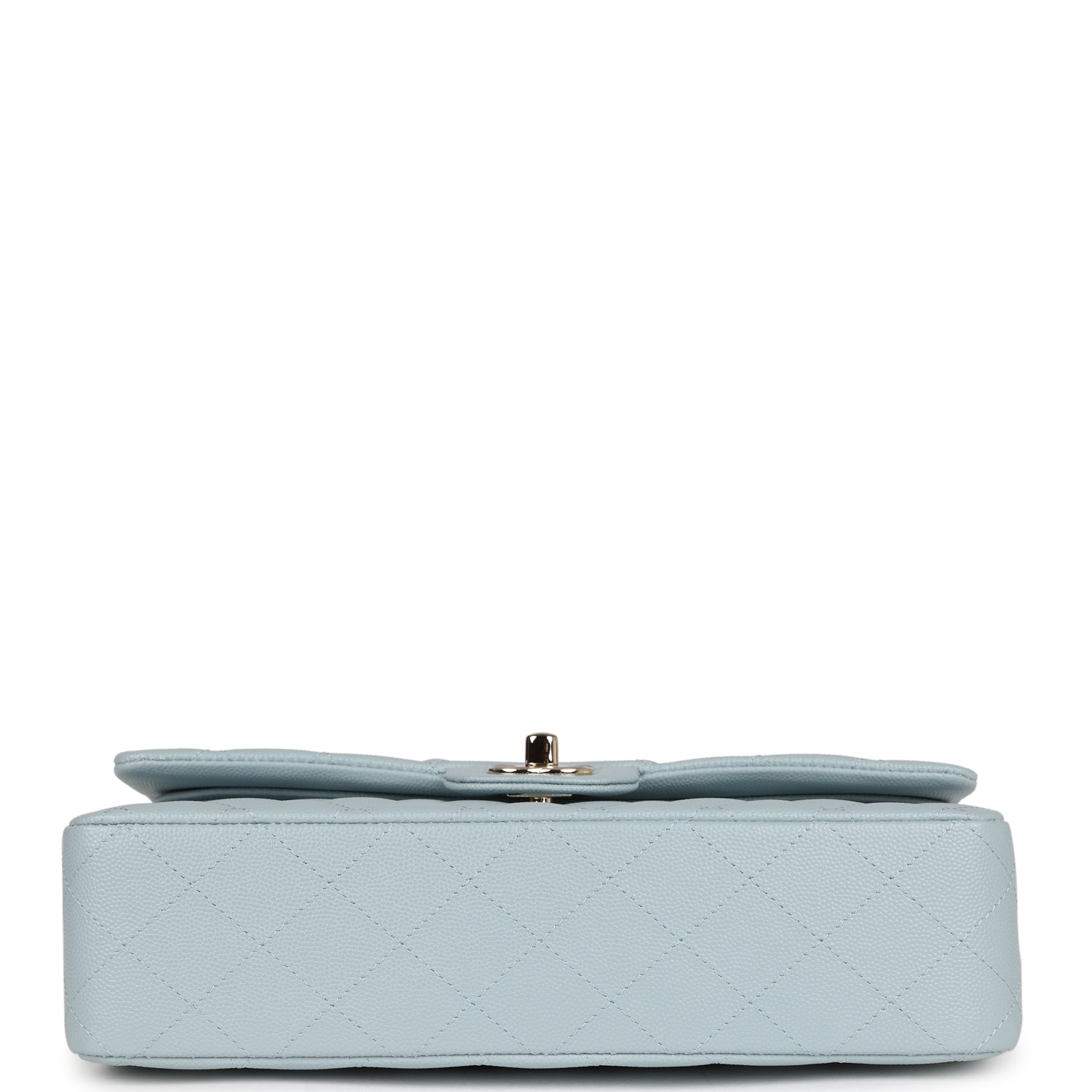 Chanel Medium Classic Double Flap Light Blue Caviar Light Gold Hardware - Image 6