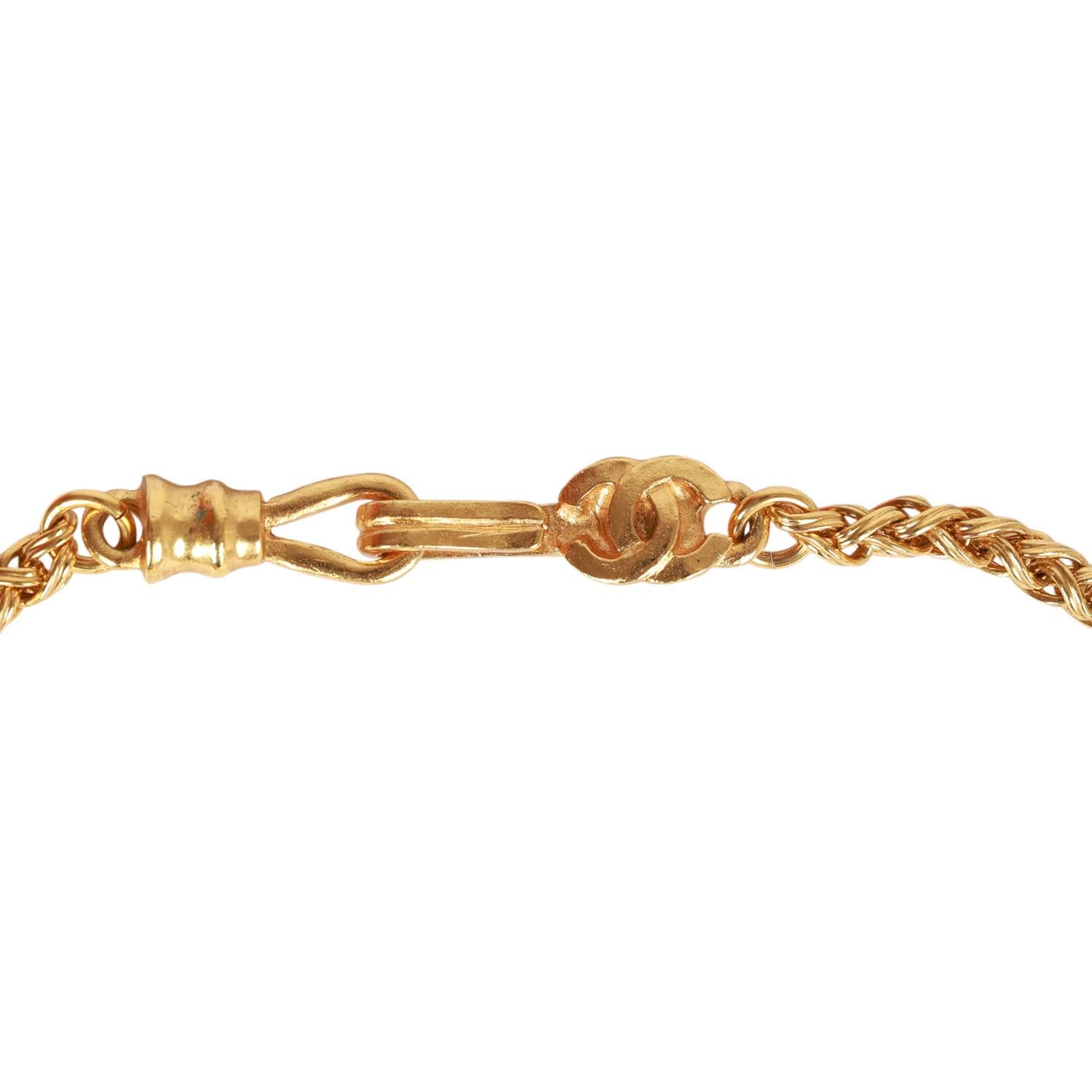 Vintage Chanel Gold Plated Tigers Eye Long Necklace - Image 3
