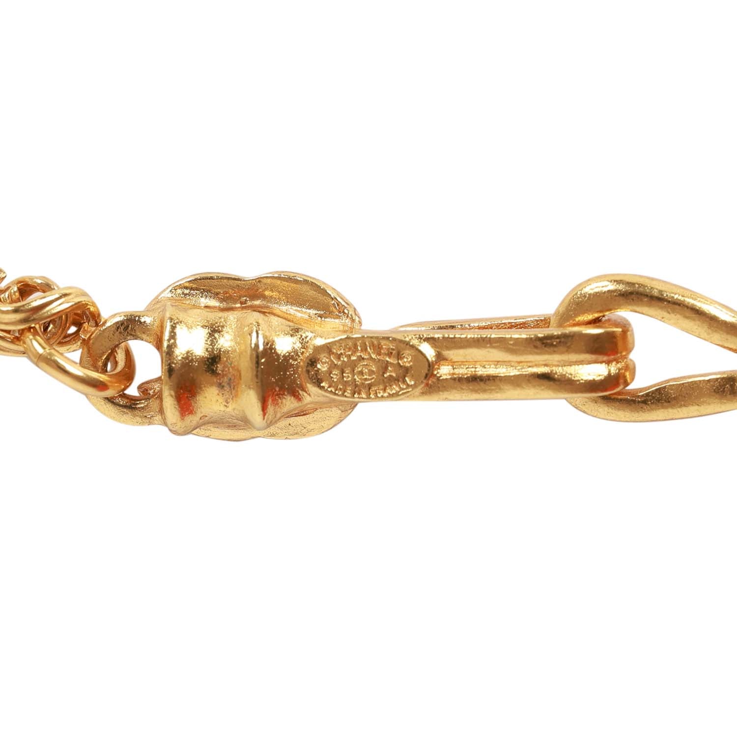 Vintage Chanel Gold Plated Tigers Eye Long Necklace - Image 4