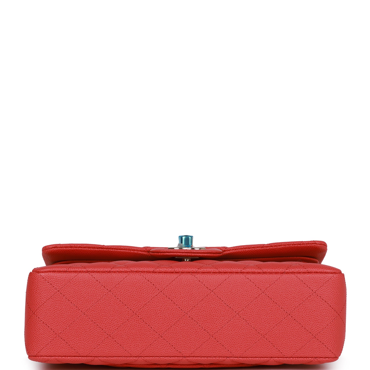 Chanel Small Classic Double Flap Red Caviar Light Gold Hardware - Image 6