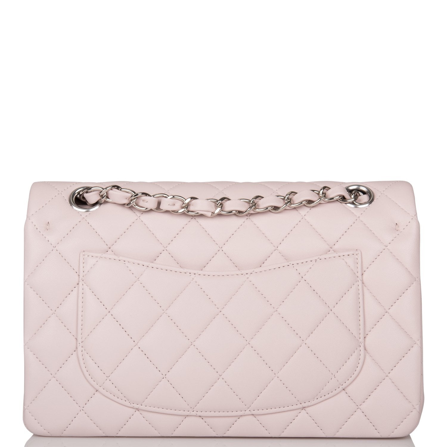 Chanel Small Classic Double Flap Bag Light Purple Lambskin Silver Hardware - Image 4
