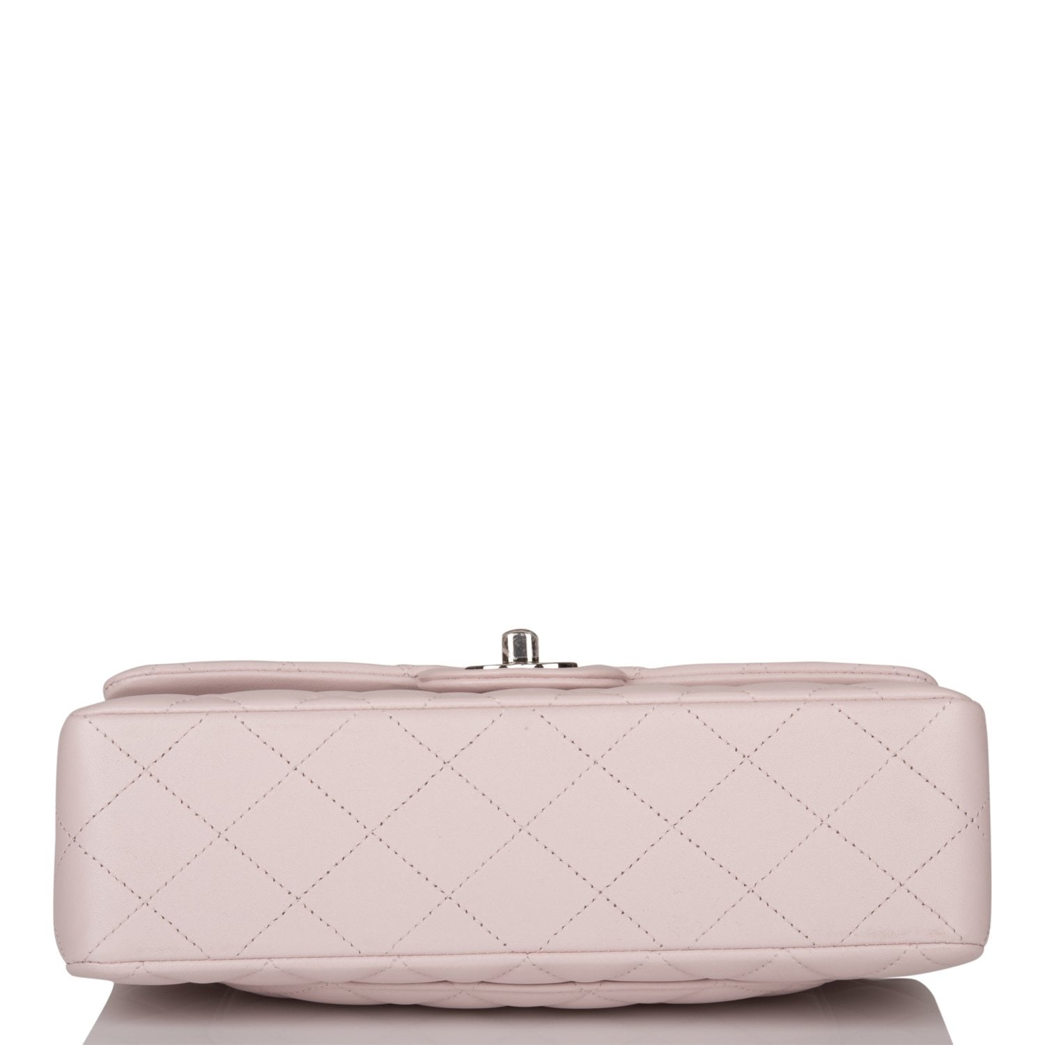 Chanel Small Classic Double Flap Bag Light Purple Lambskin Silver Hardware - Image 6
