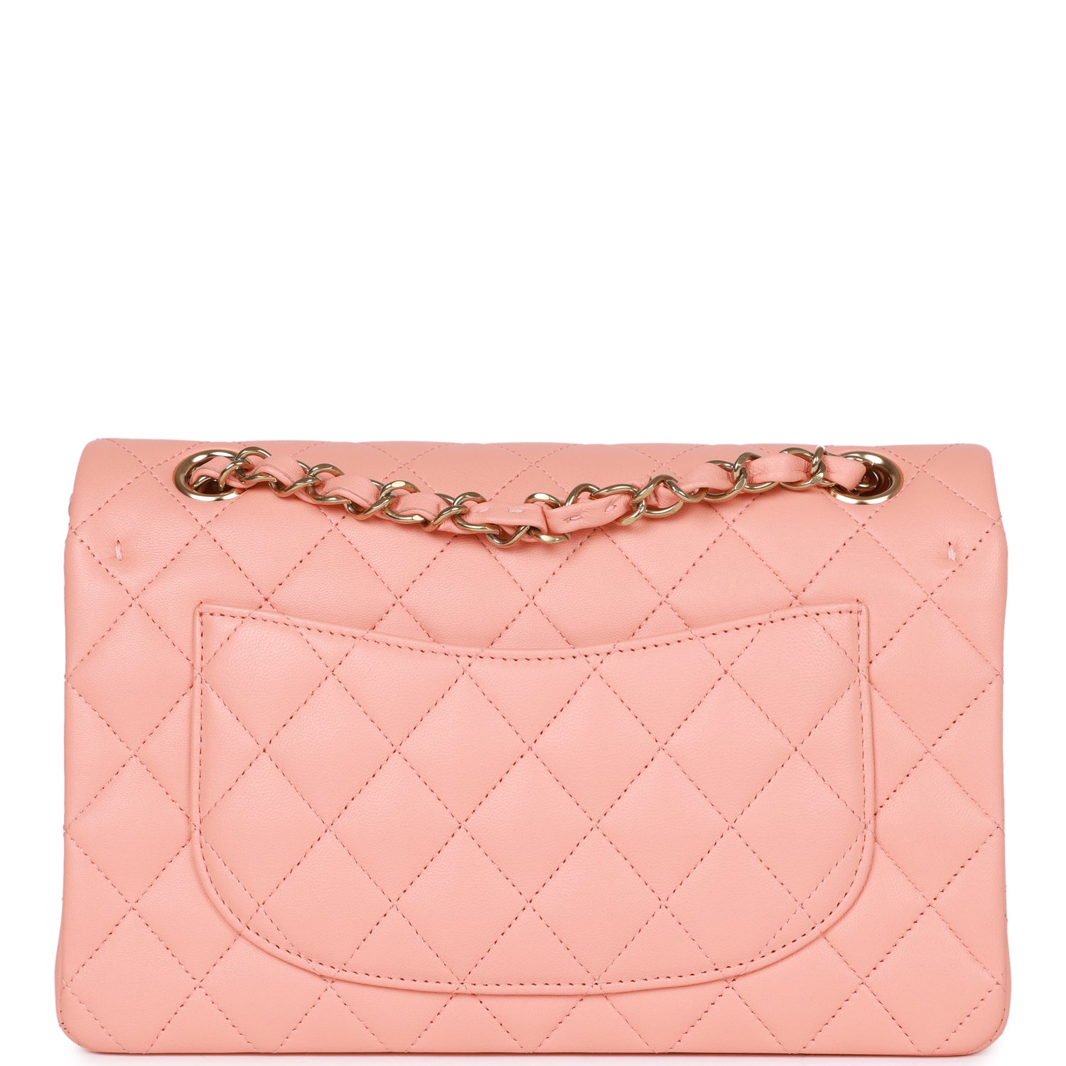 Chanel Small Classic Double Flap Pink Lambskin Light Gold Hardware - Image 4