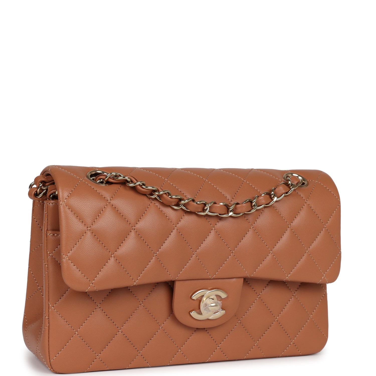 Chanel Small Classic Double Flap Caramel Lambskin Gold Hardware - Image 2