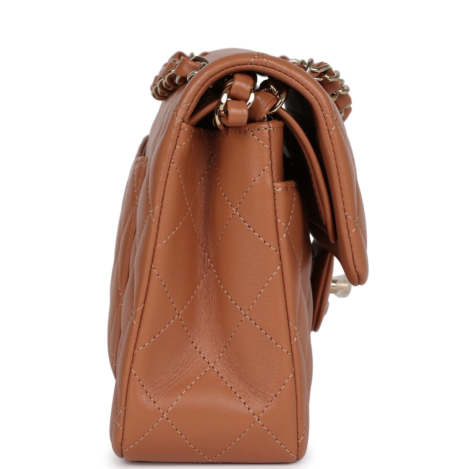 Chanel Small Classic Double Flap Caramel Lambskin Gold Hardware - Image 3