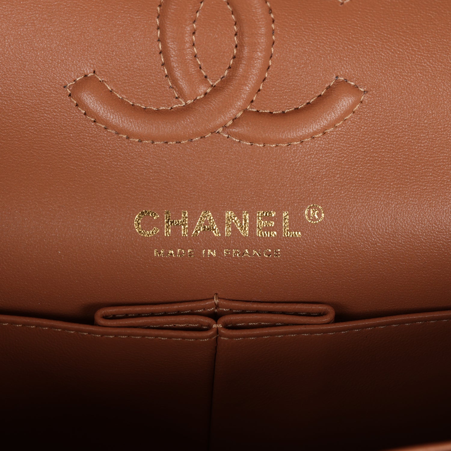 Chanel Small Classic Double Flap Caramel Lambskin Gold Hardware - Image 8