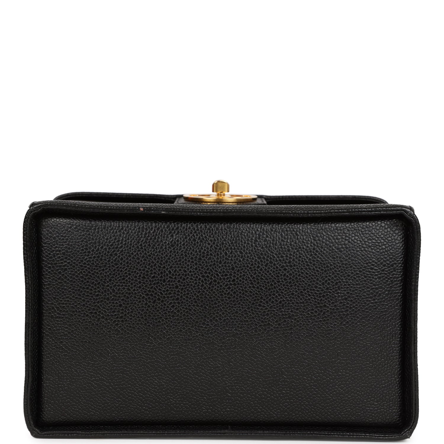 Vintage Chanel Large Vanity Bag Black Caviar Gold Hardware - Image 6