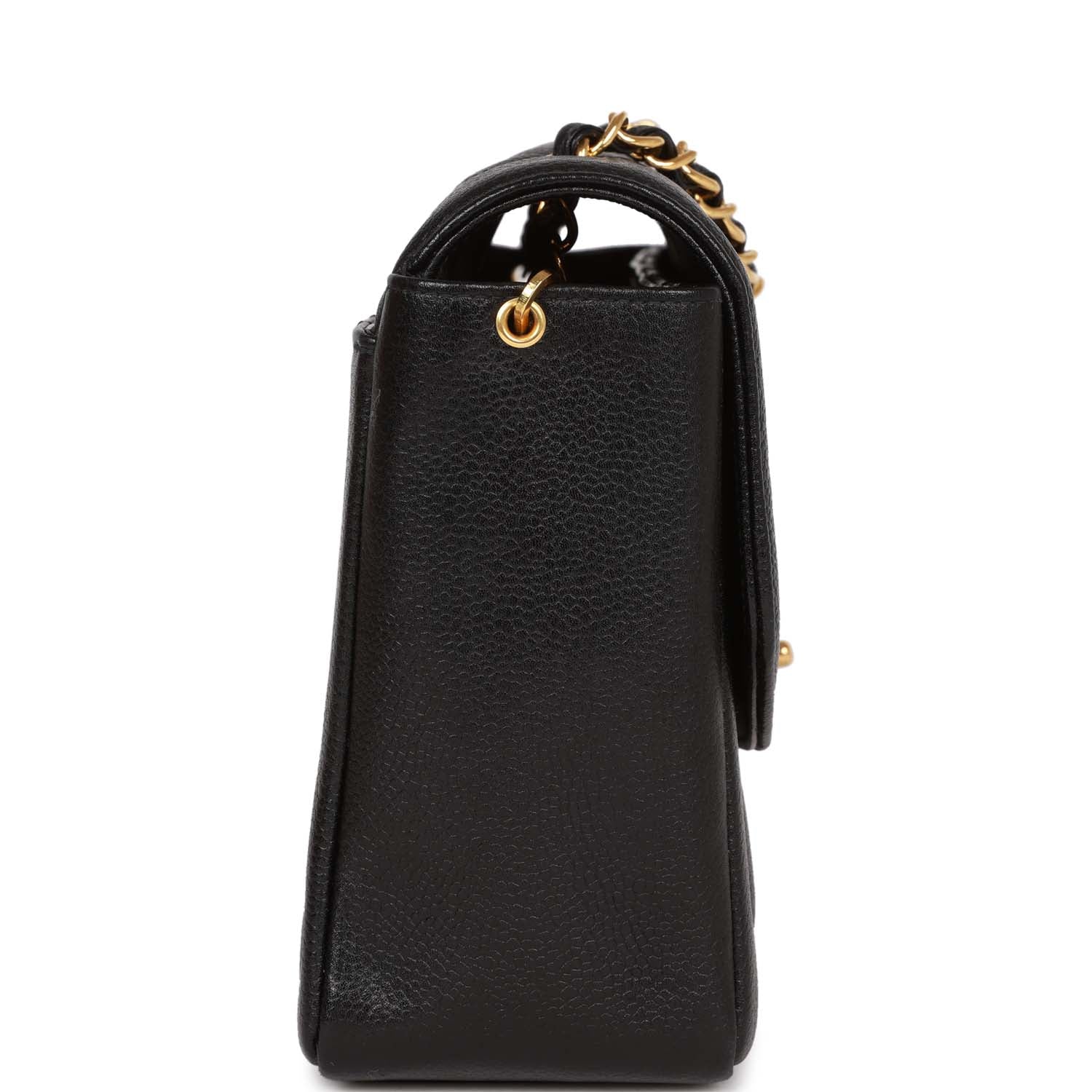 Vintage Chanel Medium Diana Flap Bag Black Caviar Gold Hardware - Image 3