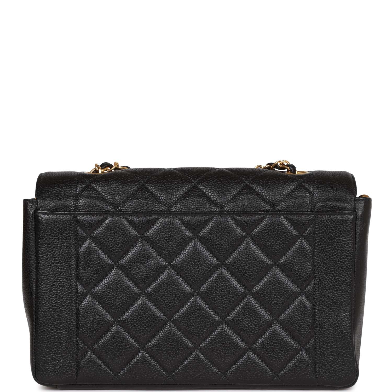 Vintage Chanel Medium Diana Flap Bag Black Caviar Gold Hardware - Image 4
